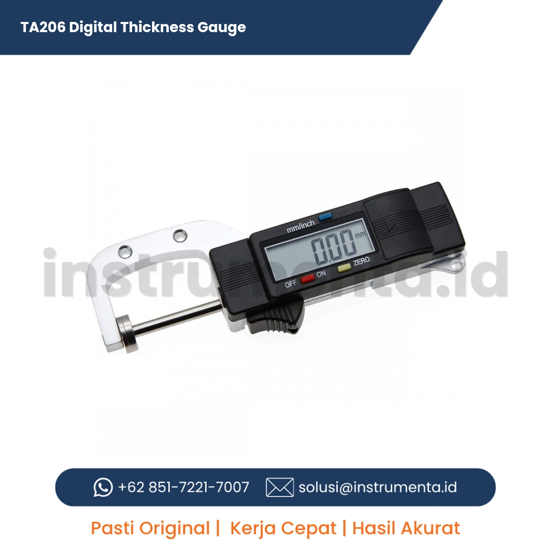 Ready Stock TA206 Digital Thickness Gauge Alat Ukur Ketebalan Material Portabel Layar Digital